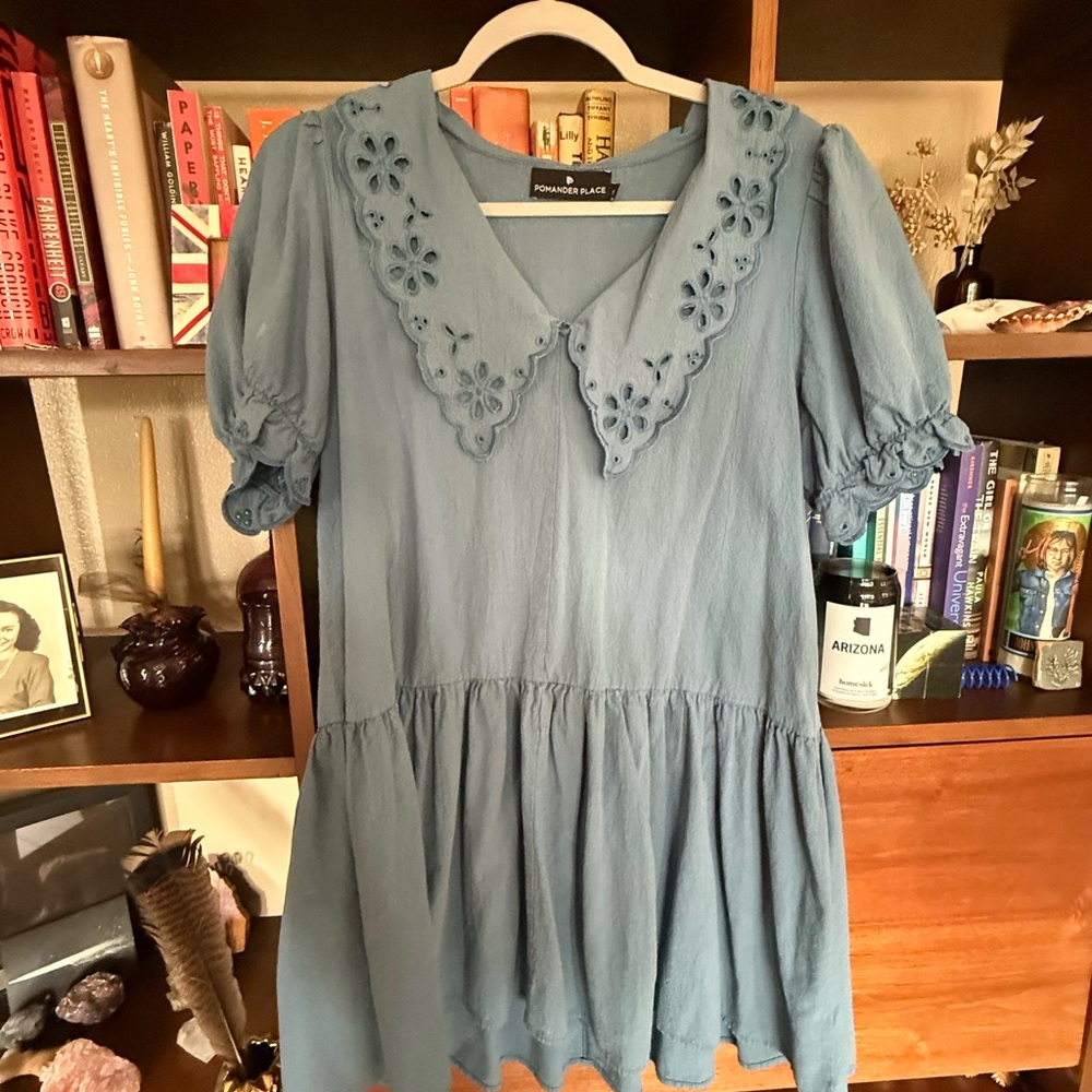 Pomander Place Blue Textured Dress